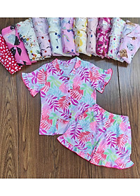 Đồ bộ bé gái, bộ pijama ngắn tay cho bé gái size 18-35kg chất cotton mềm mát