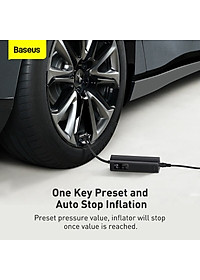 Máy bơm lốp xe hơi kỹ thuật số thông minh Baseus Mini Air Compressor 12V 150PSI (hàng chính hãng)