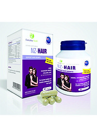Viên uống mọc tóc nhập khẩu chính hãng New Zealand NZ HAIR (60 viên) giúp ngăn ngừa rụng tóc, tóc mọc nhanh trở lại bóng đẹp và chắc khỏe; làm chậm…