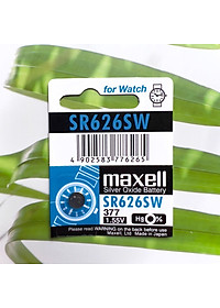 Vỉ 5 Viên Pin Đồng Hồ SR626SW / 377 Maxell Nhật Bản 1.55V Cho Đồng Hồ Đeo Tay