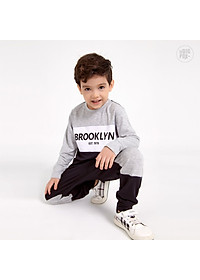 Bộ dài tay bé trai BIGFOX - MISS MEOW size đại, bộ thu đông cho bé phong cách Âu Mỹ phối 3 màu Brooklyn 11 - 38kg