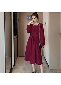 Váy Bầu Công Sở Thu Đông Azuno AZ1811 Chất Liệu Nhung Ép Cao Cấp Mẫu Mới