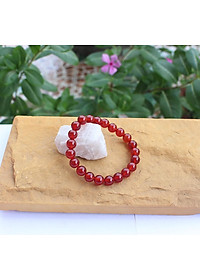 Vòng Tay Phong Thủy Mã Não Đỏ 8 ly cho Nữ mệnh Hỏa, mệnh Thổ