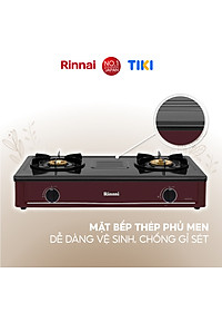 Bếp gas dương Rinnai RV-B274SR(EB) mặt bếp men và kiềng bếp men - Hàng chính hãng.
