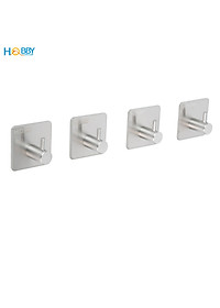Combo 4 móc dán tường inox 304 HOBBY Home Decor TV160-4 có keo dán