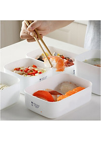 Bộ 09 hộp thực phẩm có nắp đậy an toàn White Pack hàng Made in Japan