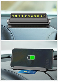 Bảng số điện thoại gắn táp lô ô tô kiêm giá để điện thoại 