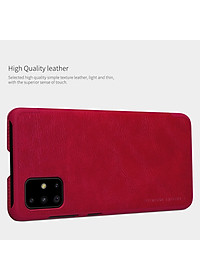 Bao da dành cho Samsung Galaxy A51 hiệu Nillkin Qin (Chất liệu da thật, có ngăn đựng thẻ, mặt da siêu mềm mịn) - Hàng chính hãng