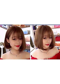  Tóc giả️️ nguyên đầu cúp víc ngắn cao cấp - Tặng lưới chùm tóc