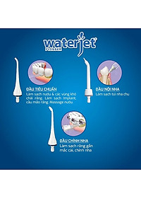 Máy tăm nước cá nhân không dây Waterjet Flosser Cordless Maxi (4 đầu tăm, dùng được cho người niềng răng) - Bảo Hành 12 tháng