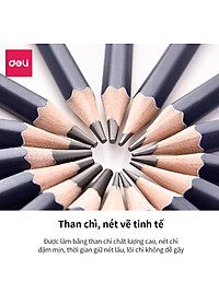 Bút Chì Phác Thảo Cao Cấp Deli Nuevo S999 | Độ Cứng Từ B - 14B, H, 2H, 3H, HB - 12 Chiếc