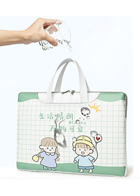 Túi xách da chống sốc laptop máy tính , túi công sở nữ cặp đựng laptop cute dễ thương