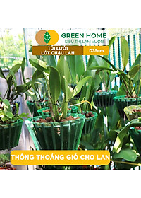 Bộ 10 Lưới Lót Chậu Lan GreenHome, D35cm, Lót Đáy Chậu, Ngăn Rơi Vãi Giá Thể, Phân Bón, Độ Bền Cao, Dễ Sử Dụng