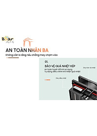 Máy Sưởi Ấm Gốm Bear DNQ-C20B1 Không Làm Khô Da Công Suất 2000W - Hàng Chính Hãng