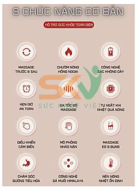 Đai Massage Bụng Hỗ Trợ tan Mỡ Bụng, Xoa Bóp Cùng Lúc Làm Nóng, Mát Xa Cổ Vai Lưng Đùi