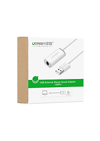 USB Sound Card - Cáp chuyển từ cổng USB ra audio 3.5mm hỗ trợ Mic và Tai Nghe Ugreen 30712 - Hàng Chính Hãng