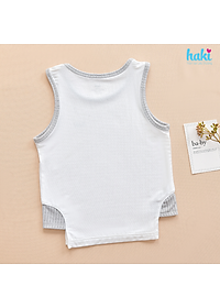 Bộ quần áo sát nách phối màu xẻ sườn vải Modal cao cấp BM012 quần áo hè cho bé; đồ bộ mặc nhà cho bé; set ba lỗ bé trai bá gái sợi sồi siêu mềm mịn HAKI (từ 4kg - 15kg)