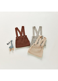 Quần yếm len dệt kim trơn màu cho bé trai và bé gái phong cách Hàn Quốc size từ 0 đến 36 tháng tuổi