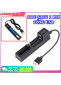 Bộ sạc đa năng 1 pin cổng USB dock sạc pin 3.7v 4.2v