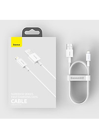 Cáp sạc cho iPhone/ iPad Baseus Superior Series Fast Charging Data Cable USB to iP (2.4A, 480Mbps, Fast charge, ABS/ TPE Cable)- Hàng chính hãng