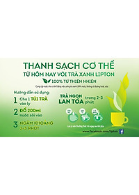 Combo 3 Lipton Trà Xanh Tươi Mới Hộp 1.5g x 50 túi