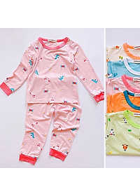Bộ dài bé trai bé gái đồ ngủ mặc nhà trẻ em nhiều họa tiết thun lạnh MamLa