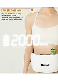 Máy Massage Bụng Cao Cấp Nikio NK-166DC - Công Nghệ Xoa Bóp Kết Hợp Hồng Ngoại Hiện Đại, Hỗ Trợ Cải Thiện Vòng 2 Cực Nhanh, Pin Sạc Tiện Lợi