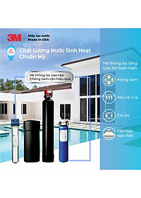 Hệ Thống Lọc Nước Tổng Cao Cấp 3M WTS150 (Combo 3MWTS150 AP904) Chuyên Dùng Cho Biệt Thự Villa Penthouse Nhập Khẩu Mỹ - Hàng Chính Hãng 3M