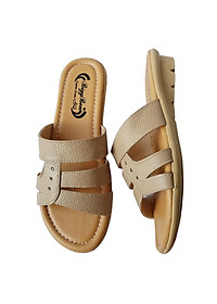 Dép Nữ Da Bò Thật BIGGBEN Cao 3 Phân DNQN46