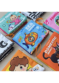 Sách vải Lalala baby kích thích thị giác cho bé sơ sinh 0 đến 12 tháng