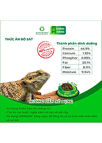 Thức ăn bò sát Rồng Úc GREENABC - Bearded Dragon – Hàm lượng protein 44.9% giúp tăng trưởng nhanh, lên màu đẹp, phát triển toàn diện – Hộp 68g