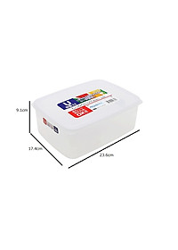 Combo 02 Hộp nhựa Nakaya 3L bảo quản thức ăn trong tủ lạnh, có nắp mềm - Hàng nội địa Nhật Bản