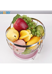 Rổ đựng trái cây decor bàn ăn inox 304 xoay được Hobby Home Decor RTC