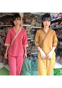 Đồ Lam Đi Chùa # Tim 3NÚT # Đồ Bộ Nữ # Quần Áo Nữ