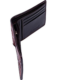 Ví Nam Da Cá Sấu Huy Hoàng HT2220 (12.5 x 10 cm) - Nâu Đất