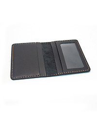 Ví namecard da bò V130, ví đựng thẻ da thật, khâu tay thủ công, ví mini nam đường chỉ tinh tế, thương hiệu Bụi leather chuyên đồ da thật