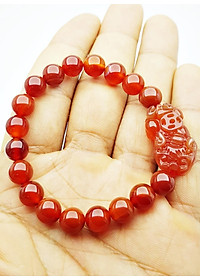 Vòng Tay Tỳ Hưu Đá Mã Não Tự Nhiên 9mm