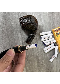 Hộp 100 Lõi lọc thuốc than hoạt tính dùng cho tẩu gỗ - T0339