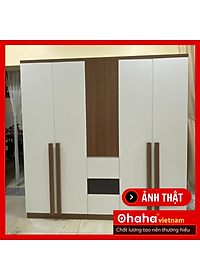 [Kèm Ảnh Thực Tế - Miễn phí vận chuyển & Lắp đặt] TỦ QUẦN ÁO GỖ CÔNG NGHIỆP CAO CẤP 5 CÁNH OHAHA - TQA039