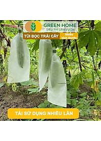 100 Túi Bọc Hoa Quả GreenHome, Ổi Bưởi Xoài Na Mướp (Có Nút Cài), Sử Dụng 3-5 Năm, Nhiều Kích Thước