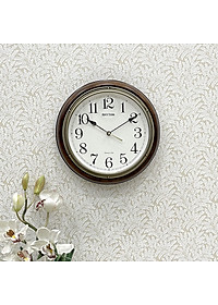 Đồng hồ Rhythm CMH722CR06 Kt 32.0 x 7.0cm, 1.15kg Vỏ gỗ. Dùng Pin.