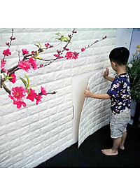 XỐP DÁN TƯỜNG GIẢ GẠCH 3D KHỔ LỚN 70X77CM DÀY 6LY TIÊU CHUẨN