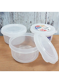Combo 2 sản phẩm set 03 hộp chia thức ăn 200ml-180ml, thiết kế tinh tế, đẹp mắt, khả năng giữ kín hơi vượt trội - nội địa Nhật Bản 