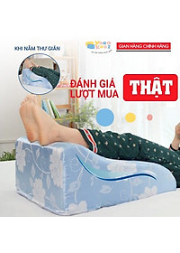 GỐI CHỐNG GIÃN TĨNH MẠCH YOROKOBI - KÍCH THƯỚC 58x48x28CM, HÀNG THƯƠNG HIỆU- MÀU NÂU HOÀNG GIA