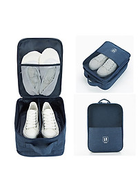 Túi Đựng Giày Dép Du Lịch KUNBE 3 Ngăn, Chất Liệu Chống Thấm Nước, Túi Để Giày Thể Thao Đa Năng Có Móc Gài Tay Kéo Vali Tiện Lợi - Hàng Loại 1 Dày Dặn