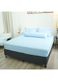 Bộ ga giường chần bông KBedding by Everon KMTS 107 Microtencel Xanh nhạt (4 món)