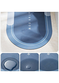 Thảm chùi chân Silicon Bathroom siêu thấm nước, chống trơn trượt