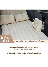 Giường hơi ô tô cao cấp - Đệm hơi ô tô chân rời bao gồm bơm điện, gối, miếng vá dự phòng