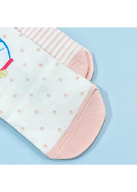Set hộp 4 đôi tất nữ NICESOKS chất liệu cotton cao cấp, ngắn cổ thể thao, họa tiết Doraemon , hàng chính hãng NS5005FS