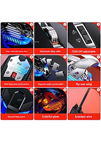 Chuột cơ gaming led RGB 7200DPI G10 mechanical Gaming mouse Esport cho máy tính laptop